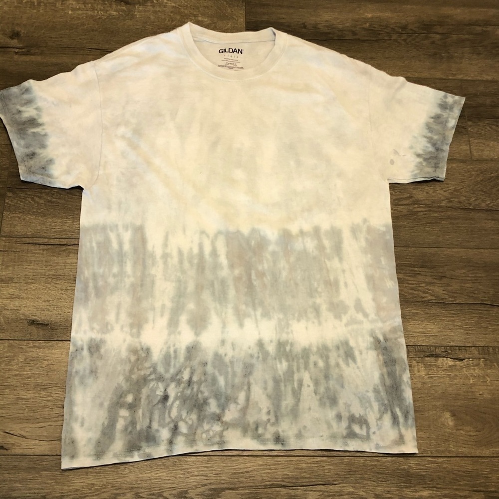 Handmade Custom Tie Dye Tee Gray Large - Picture 3 of 6
